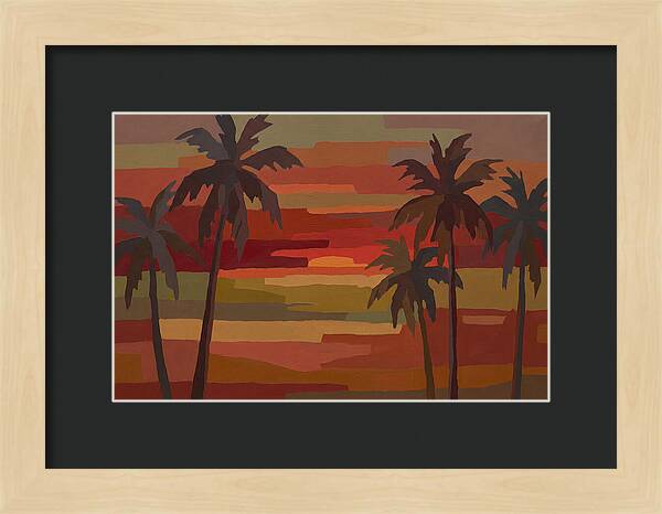 Palm Tree Silhouettes At Sunset