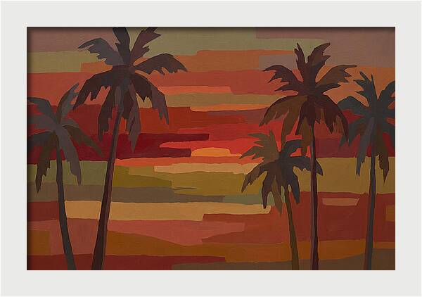 Palm Tree Silhouettes At Sunset