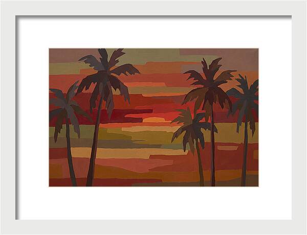 Palm Tree Silhouettes At Sunset