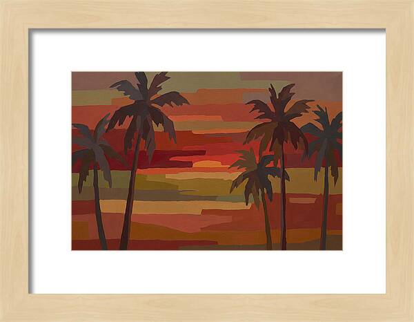 Palm Tree Silhouettes At Sunset