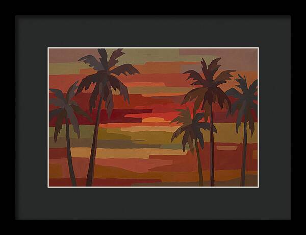 Palm Tree Silhouettes At Sunset
