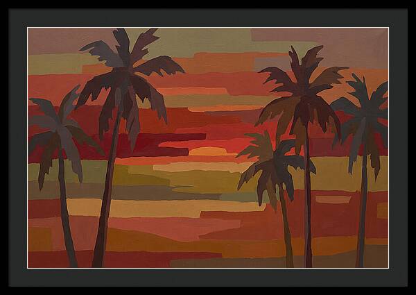 Palm Tree Silhouettes At Sunset