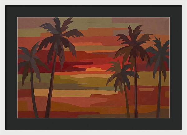 Palm Tree Silhouettes At Sunset