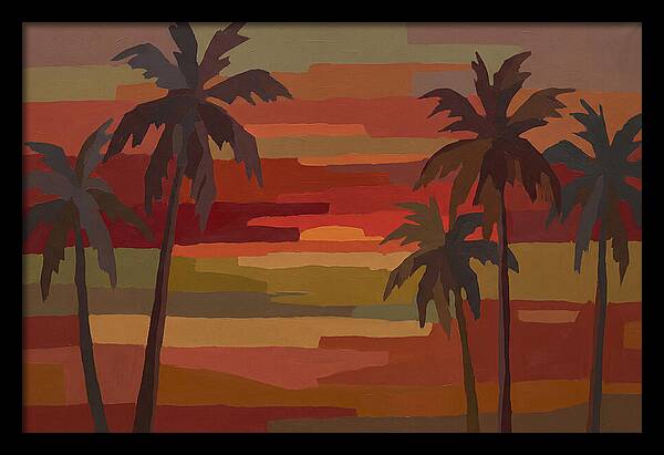 Palm Tree Silhouettes At Sunset
