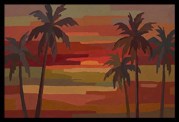 Palm Tree Silhouettes At Sunset