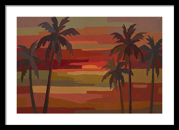 Palm Tree Silhouettes At Sunset