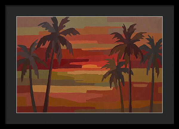 Palm Tree Silhouettes At Sunset