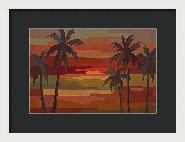 Palm Tree Silhouettes At Sunset