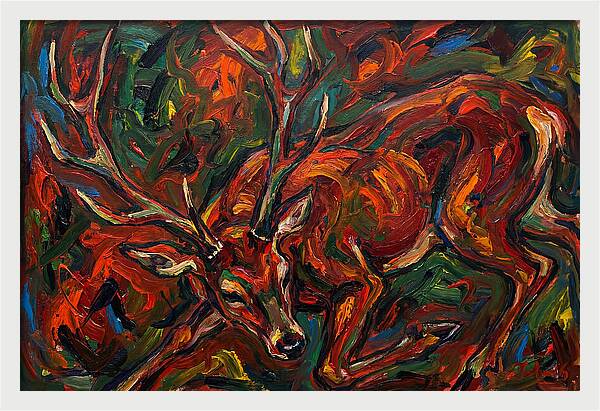 Pampas Deer Among Colorful Flora