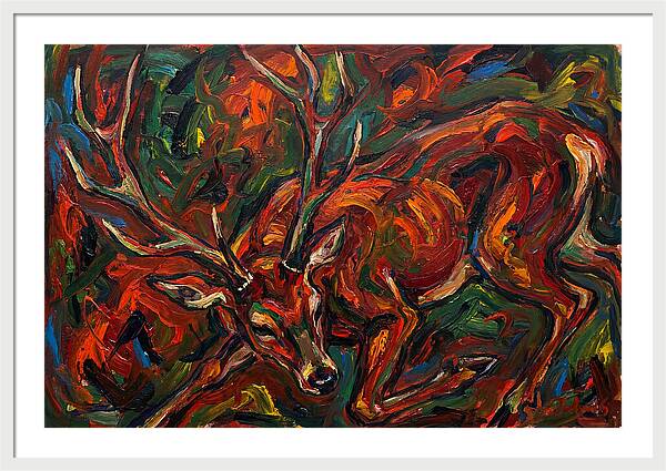 Pampas Deer Among Colorful Flora