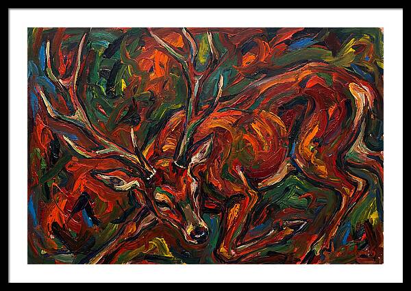 Pampas Deer Among Colorful Flora