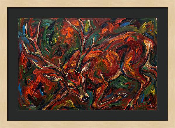 Pampas Deer Among Colorful Flora