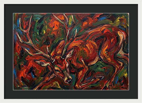 Pampas Deer Among Colorful Flora