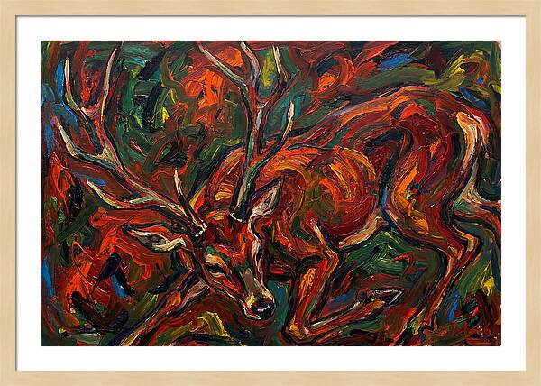 Pampas Deer Among Colorful Flora