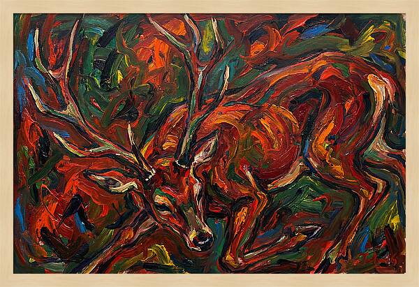 Pampas Deer Among Colorful Flora