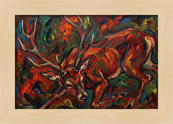 Pampas Deer Among Colorful Flora