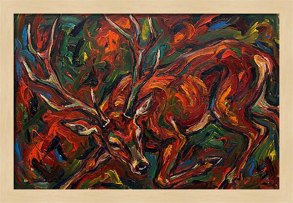 Pampas Deer Among Colorful Flora