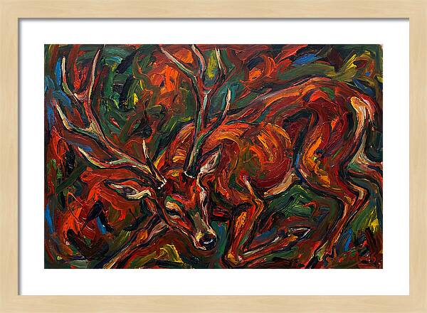 Pampas Deer Among Colorful Flora