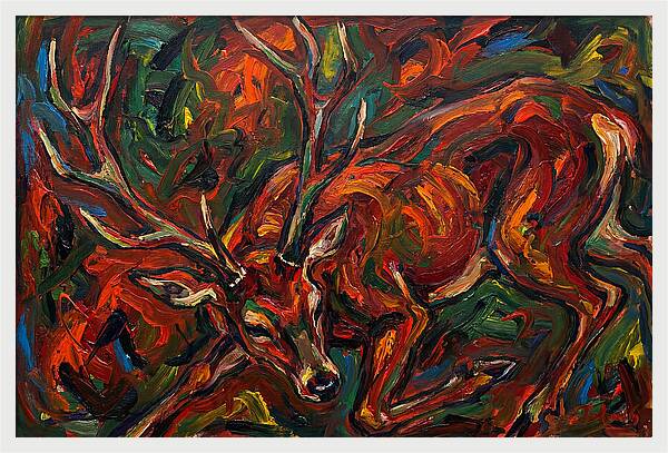 Pampas Deer Among Colorful Flora