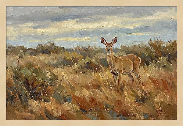 Pampas Deer In Natural Habitat