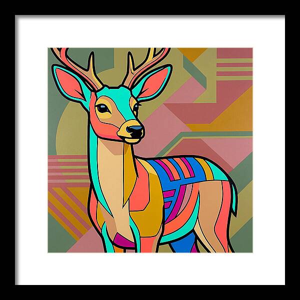 Pampas Deer In Vibrant Colors