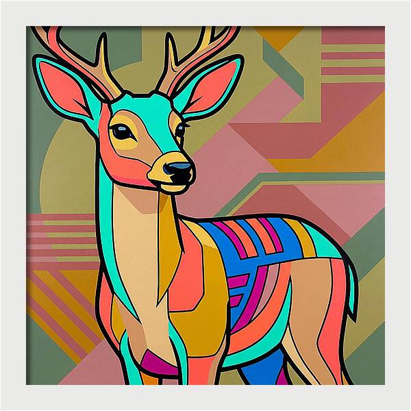 Pampas Deer In Vibrant Colors
