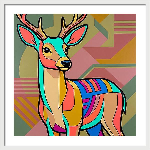 Pampas Deer In Vibrant Colors