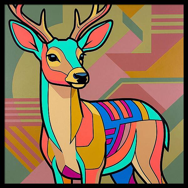 Pampas Deer In Vibrant Colors