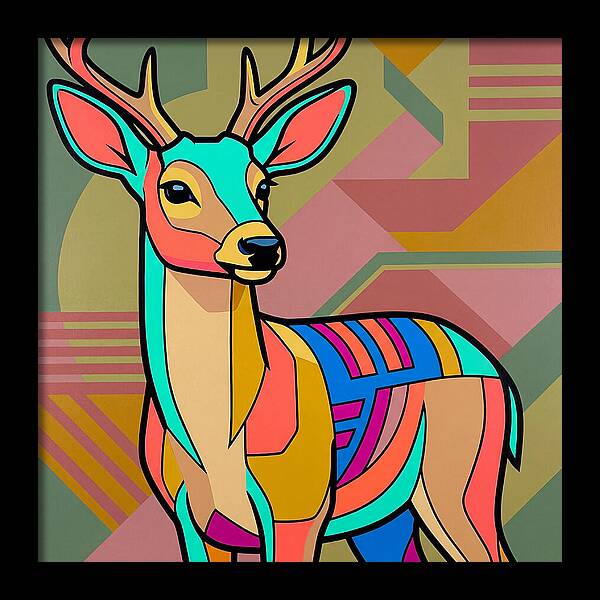 Pampas Deer In Vibrant Colors