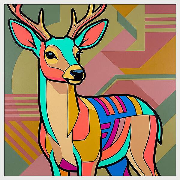 Pampas Deer In Vibrant Colors