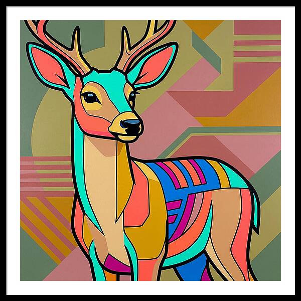 Pampas Deer In Vibrant Colors