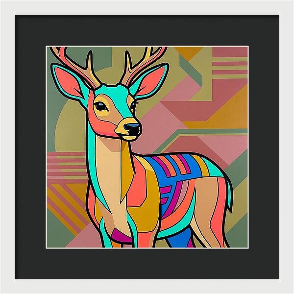 Pampas Deer In Vibrant Colors