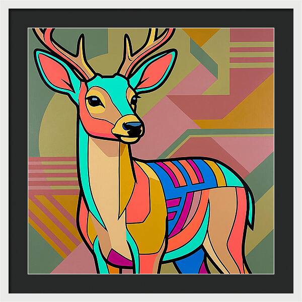Pampas Deer In Vibrant Colors
