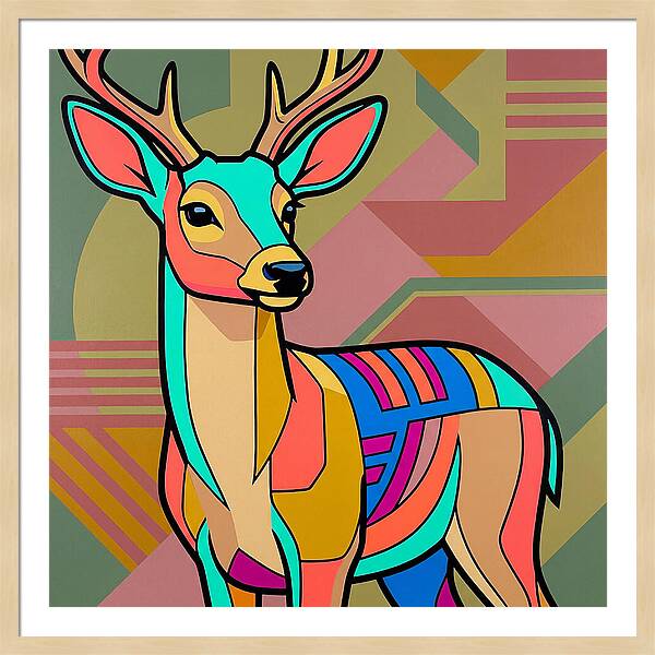 Pampas Deer In Vibrant Colors