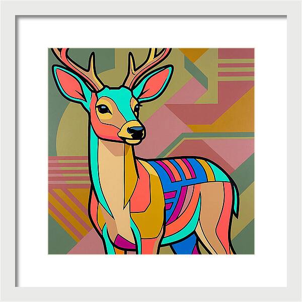 Pampas Deer In Vibrant Colors