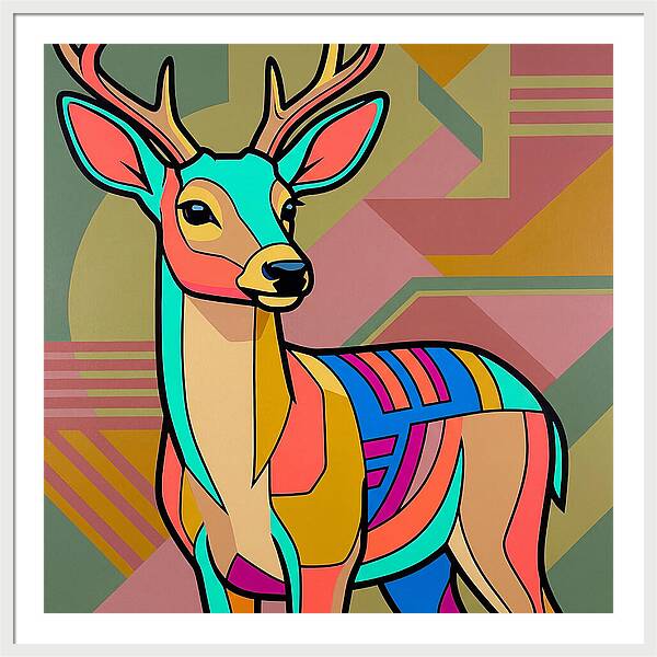 Pampas Deer In Vibrant Colors