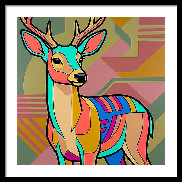 Pampas Deer In Vibrant Colors