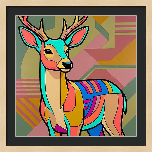 Pampas Deer In Vibrant Colors