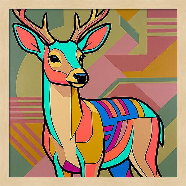 Pampas Deer In Vibrant Colors