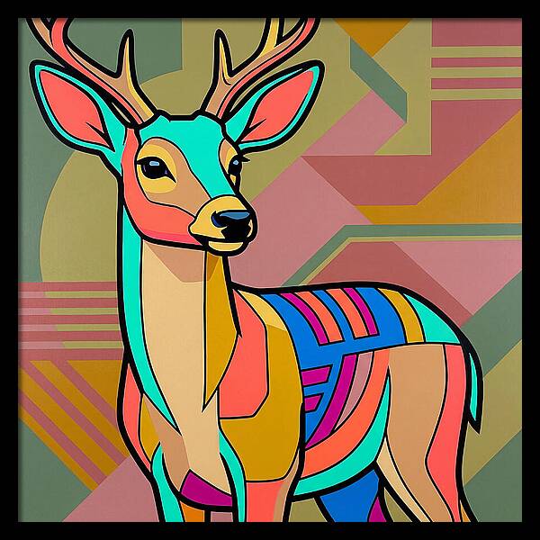 Pampas Deer In Vibrant Colors