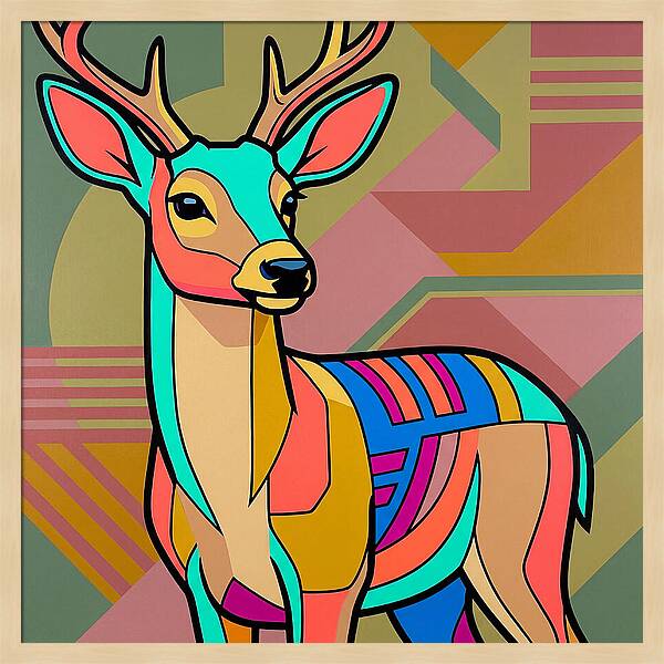 Pampas Deer In Vibrant Colors