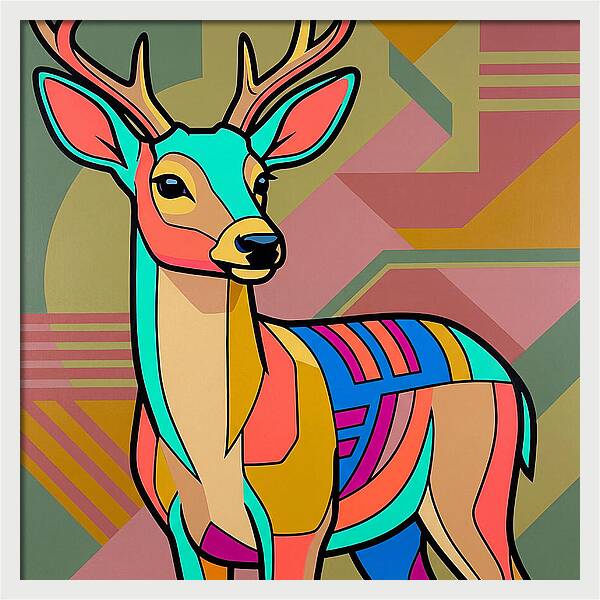 Pampas Deer In Vibrant Colors