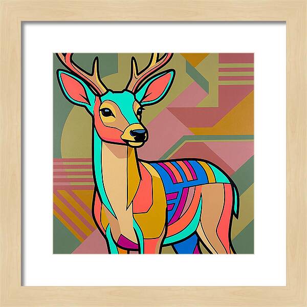 Pampas Deer In Vibrant Colors