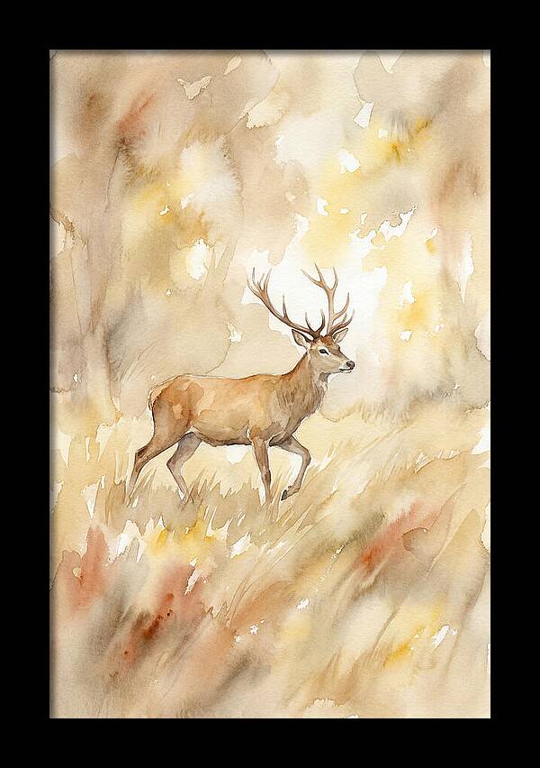 Pampas Deer In Watercolor