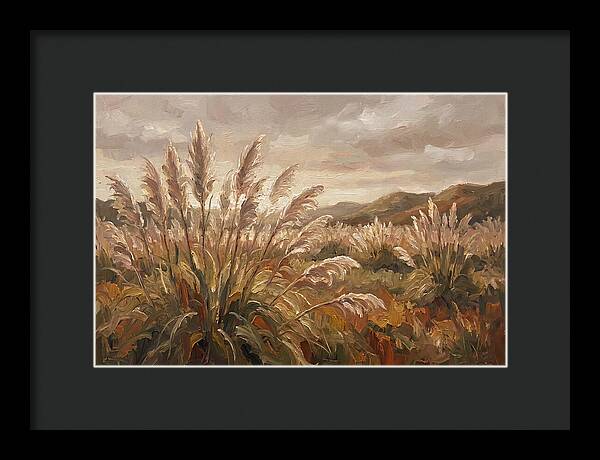 Pampas Grass Field Glowing Silver