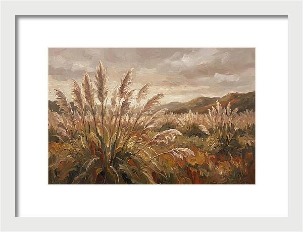 Pampas Grass Field Glowing Silver