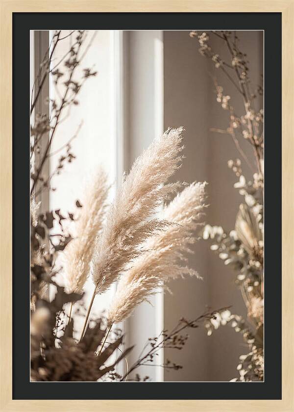 Pampas Grass Plumes Waving