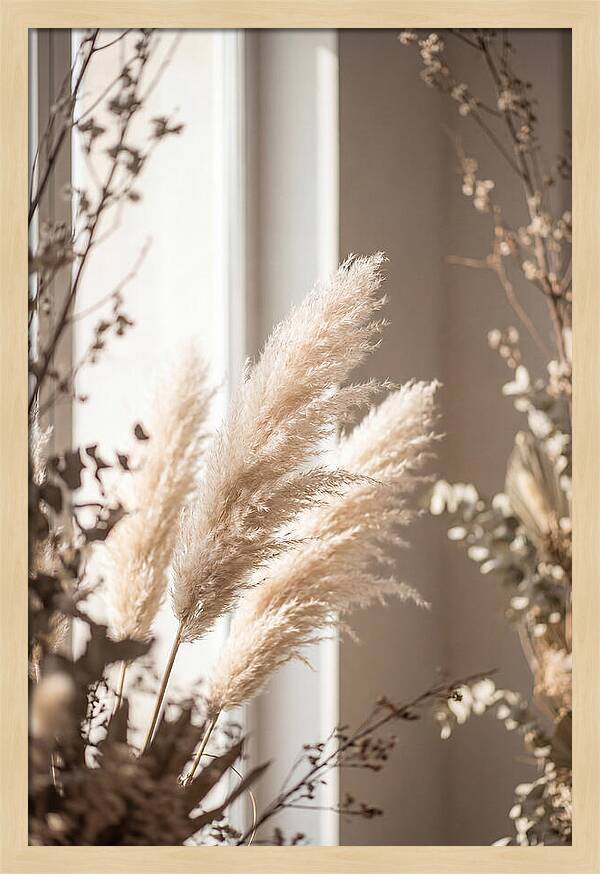 Pampas Grass Plumes Waving