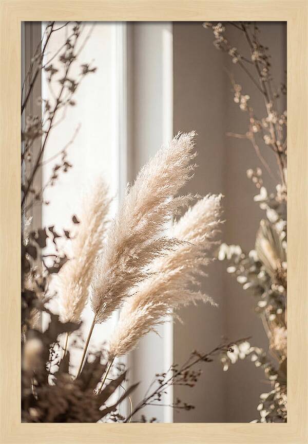 Pampas Grass Plumes Waving