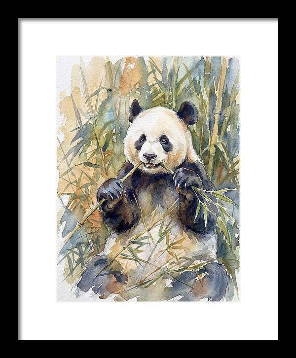 Panda Enjoying Bamboo